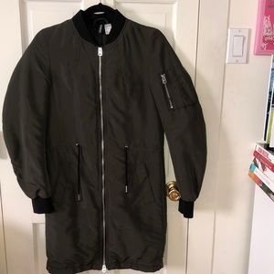 Bomber long jacket h&m